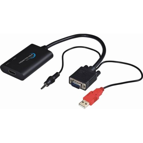 Redukcia HDMI elektronický konvertor na rozhraní VGA + audio