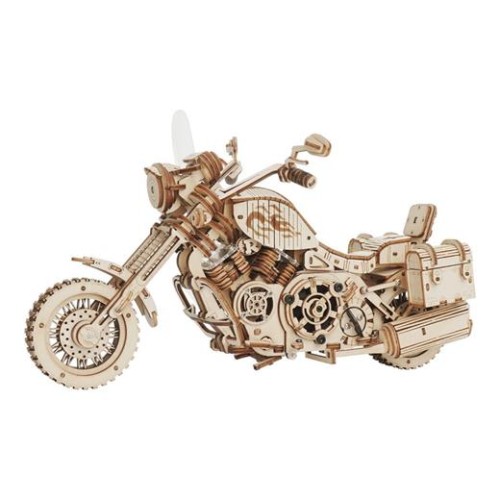Hračka Robotime 3D drevené mechanické puzzle Motorka (cruiser)