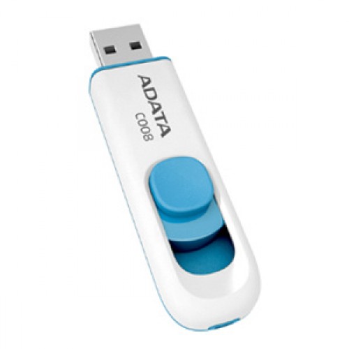 USB kľúč ADATA Classic Series C008 32GB USB 2.0  výsuvný konektor, bielo-modrý