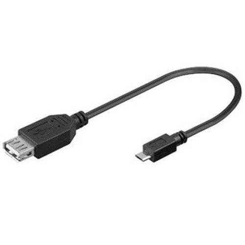 Redukcia PremiumCord USB A(F) - microUSB (M) OTG, 0,2m, černý