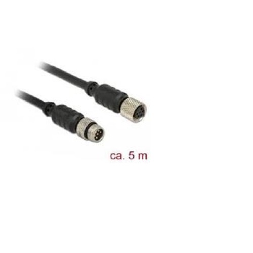 Navilock Extensions cable M8 male > M8 female waterproof 5 m for M8 GNSS receiver