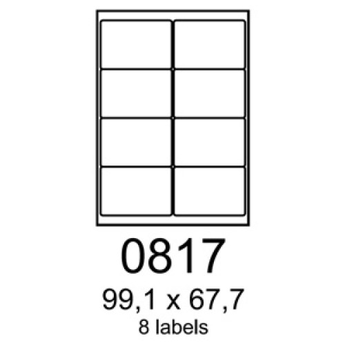 etikety RAYFILM 99,1x67,7 univerzálne biele R01000817A (100 list./A4)