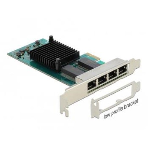 Delock PCI Express karta na 4 x Gigabit LAN