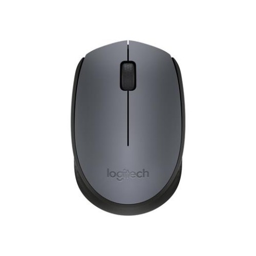 Myš Logitech Wireless Mouse M170 bezdrátová, optická, 2 tlačítka, bezdrátový přijímač USB, černo-šedá