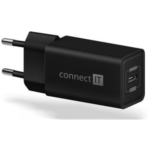 CONNECT IT Fast PD Charge nabíjecí adaptér 1×USB-C, 18W PD, ČERNÝ