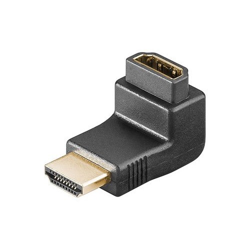 Redukcia HDMI A(M) - HDMI A(F) lomená nahoru, zlacené konektory