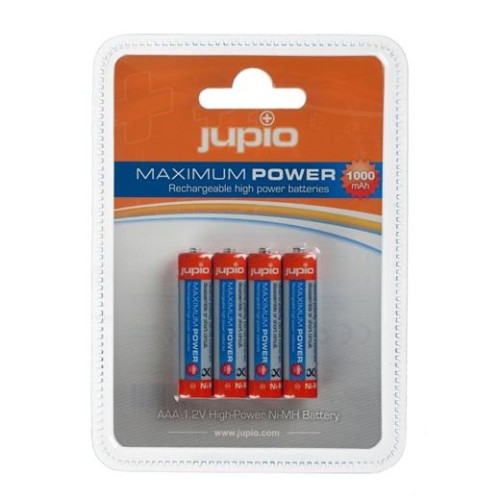 Batéria Jupio AAA 1000 mAh (mikrotužkové) 4ks, dobíjacie
