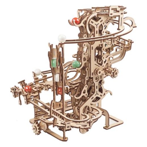 Hračka Ugears 3D drevené mechanické puzzle Guľôčková dráha reťazová