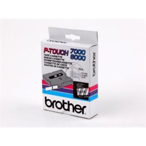 páska BROTHER TX131 čierne písmo, transparentná páska Tape (12mm)