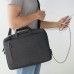 Hama taška na notebook s integrovaným USB káblom Manchester, 15,6" (40 cm), čierna