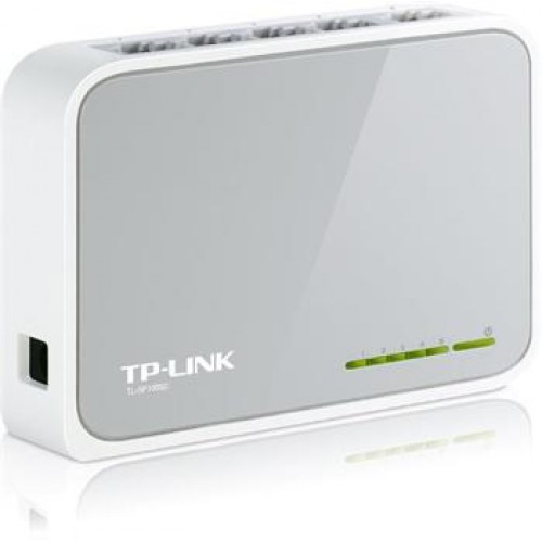 Mini Desktop Switch 5-port 10/100M TP-LINK TL-SF1005D, 5x 10/100M RJ45 ports, Plastic case