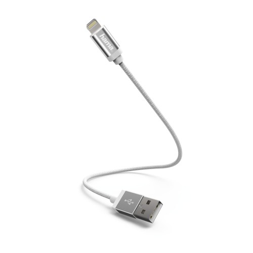 Hama MFI USB nabíjací/dátový kábel pre Apple, Lightning konektor, 0,2 m, biely
