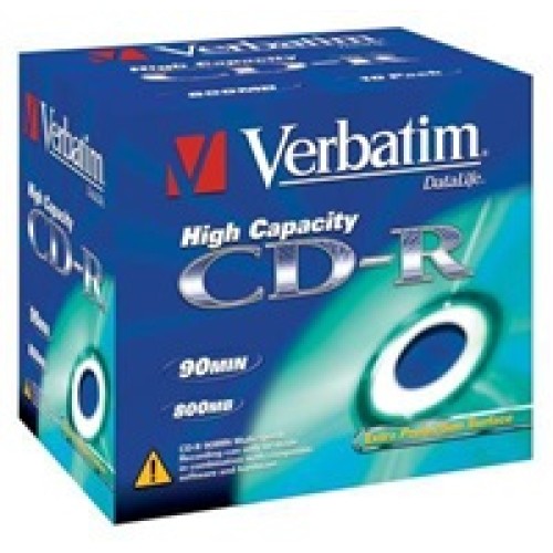 VERBATIM CD-R(10-Pack)Jewel/EP/DL/40x/90min/800MB