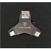 USB Flash disk Viking 3.0 4v1 s konektorom Lightning/Micro USB/USB/USB-C, 128 GB, čierna