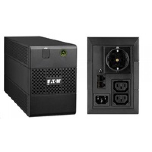 Eaton 5E 850i USB DIN, UPS 850VA / 480 W, 2 zásuvky IEC, 1 zásuvka schuko