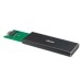 Externý box AKASA pre M.2 SSD SATA II, III, USB 3.1 Gen1 Micro-B, (podporuje 2230, 2242, 2260 a 2280), hliník, čierna