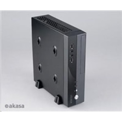AKASA case Crypto VESA, MiniITX, čierna + 80W AC adaptér