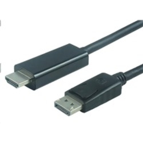 Kábel PREMIUMCORD DisplayPort 1.2 na HDMI 2.0, pre rozlíšenie 4Kx2K@60Hz, 1m