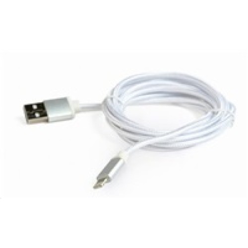 GEMBIRD CABLEXPERT USB 2.0 Nabíjací a synchronizačný kábel Lightning (IP5 a vyšší), opletený, 1,8 m, strieborný, lesklý