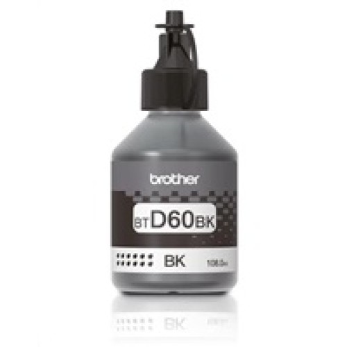 BROTHER INK BT-D60BK black pro T310, T510W, T710W, T910 cca 6000 stránek, bezpigmentový
