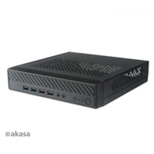 Skriňa AKASA Cypher MX3, tenké mini-ITX (Sub 2L Chassis s 2 x USB 2.0 a 2 x USB 3.0, možnosť montáže na VESA)