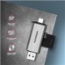 AXAGON CRE-SAC, USB3.2 Gen 1 Type-C + Type-A externá čítačka kariet SD/microSD, podpora UHS-I