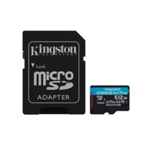 Karta Kingston 512GB microSDXC Canvas Go Plus 170R A2 U3 V30 + ADP
