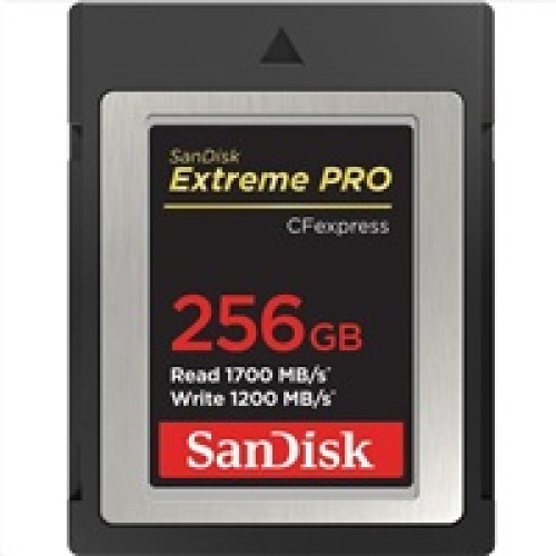 SanDisk Extreme Pro CFexpress Card 256GB, Type B, 1700MB/s Read, 1200MB/s Write