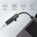 AXAGON HMA-GL3A, USB 3.rozbočovač 2. generácie, porty 3x USB-A + Gigabit Ethernet, kov, kábel USB-A 20 cm