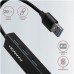 AXAGON HMA-GL3A, USB 3.rozbočovač 2. generácie, porty 3x USB-A + Gigabit Ethernet, kov, kábel USB-A 20 cm