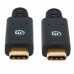 Kábel Manhattan USB-C, USB 3.1, Gen 1, USB-C samec na USB-C samec, 5 Gb/s, 2 m, čierna