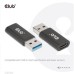 Adaptér Club3D USB 3.2 Gen1 typu A na USB 3.2 Gen1 typ C (M/F), čierna