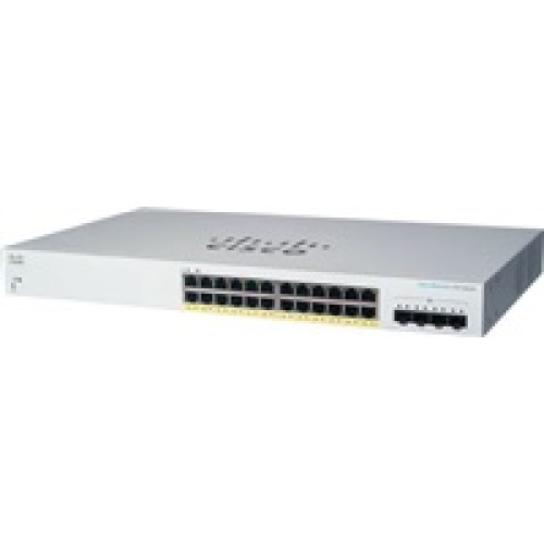 Cisco switch CBS220-24FP-4X (24xGbE,4xSFP+,24xPoE+,382W)