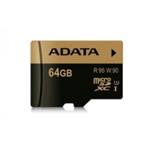 Karta ADATA MicroSDXC 64GB XPG UHS-I U3 (R:95/W:90 MB/s) + SD adaptér