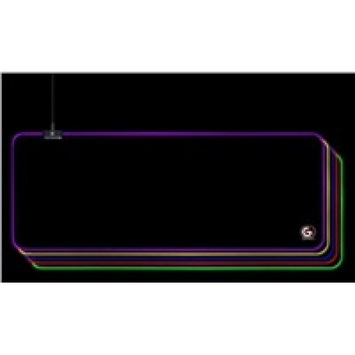 GEMBIRD Podložka pod myš MP-GAMELED-L, USB, RGB podsvietenie, herná, 300x800mm, textilná, čierna
