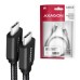 AXAGON BUCM3-CM15AB, SPEED kábel USB-C <->USB-C, 1</->.5 m, USB 3.2 Gen 1, PD 60W 3A, ALU, opletenie, čierna