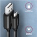 AXAGON BUMM-AM10TB, TWISTER kábel Micro USB <->USB-A, 0</->.6 m, USB 2.0, 2.4A, ALU, tpe, čierna