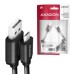 AXAGON BUMM-AM10TB, TWISTER kábel Micro USB <->USB-A, 0</->.6 m, USB 2.0, 2.4A, ALU, tpe, čierna