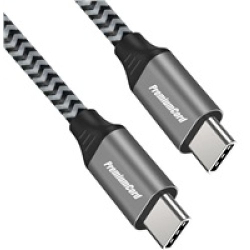 PREMIUMCORD Kábel USB-C M/M, 100W 20V/5A 480Mbps bavlnené opletenie, 0,5m
