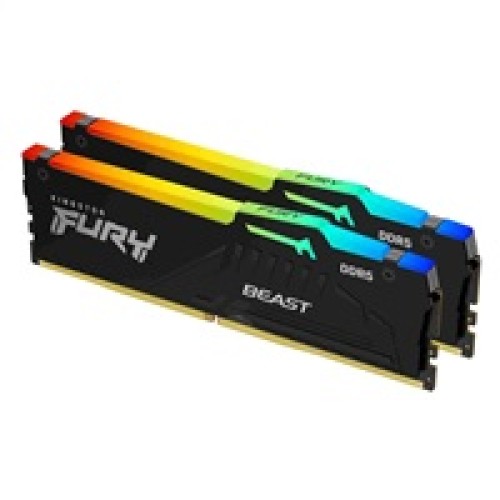 DIMM DDR5 64GB 5200MT/s CL40 (Kit of 2) KINGSTON FURY Beast RGB