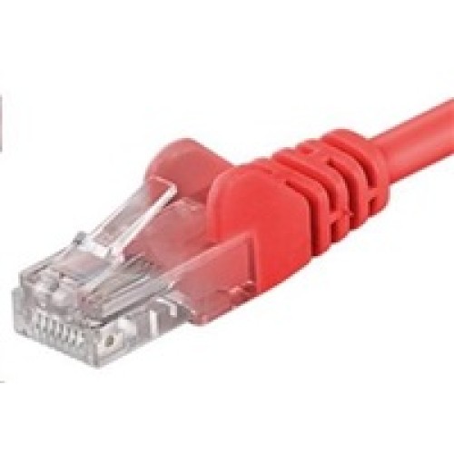 PremiumCord Patch kábel UTP RJ45-RJ45 CAT6 0.5 m červená