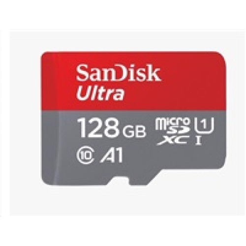 SanDisk MicroSDXC karta 128GB Ultra (140 MB/s, A1 Class 10 UHS-I) + adaptér