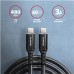 AXAGON BUCM-CM30AB, HQ kábel USB-C <-> USB-C, 3 m, USB 2.0, PD 60W 3A, ALU, opletenie, čierny