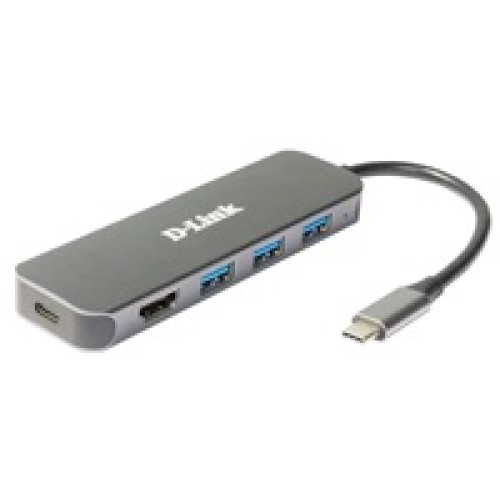D-Link DUB-2333 USB-C Hub with HDMI and 3x USB3.0, mini docking station