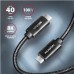 AXAGON BUCM432-CM10AB, NewGEN+ kábel USB-C <-> USB-C, 1m, USB4 Gen 3×2, PD 100W 5A, 8K HD, ALU, opletenie, čierny