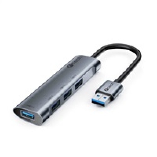 C-TECH UHB-U3-AL, USB Hub, 4x USB 3.2 Gen 1, hliníkové tělo