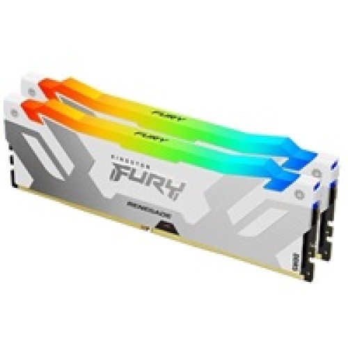 KINGSTON DIMM DDR5 32GB (Kit of 2) 6000MT/s CL32 FURY Renegade Bílá RGB XMP