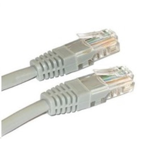 XtendLan patch kábel Cat6, UTP - 0,10m, sivý (predaj po 10 ks)