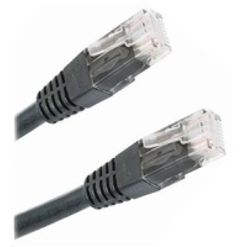 XtendLan patch kábel Cat5E, UTP - 0,25m, čierny (predaj po 10 ks)