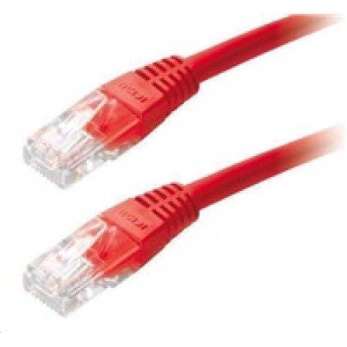 XtendLan patch kábel Cat5E, UTP - 0,5m, červený (predaj po 10 ks)